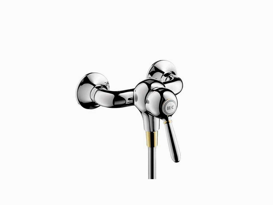 סוללה חיצונית למקלחת ללא פיית מילוי  סד' אקסור קרלטון גימור כרום זהב 3