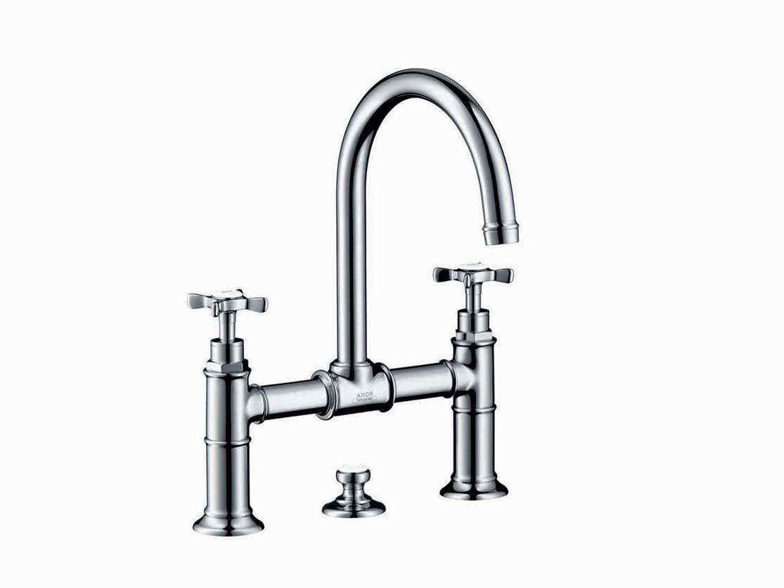 סוללת פרח גבוהה,שתי כניסות  + שתי ידיות (חמים קרים)  + סופאפ  סד' אקסור מונטרו 3