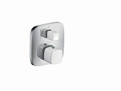 כיסוי לתרמוסטט 3 דרך  עם ברז ניתוק בגוון כרום לבן  סד' פורה וידה,דורש IBOX