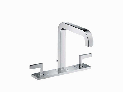 סוללה לכיור רחצה 205 מ"מ ,3 חלקים כולל ונטיל ופלטה  סד' ציטריו,ידית  בצורת  ר